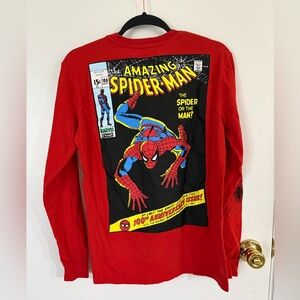 Marvel Amazing Spider-Man Red Graphic Long-Sleeve Shirt